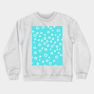 Abstract boho white bubble pattern Crewneck Sweatshirt